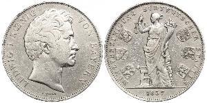 2 Thaler Königreich Bayern (1806 - 1918) Silber Ludwig I. (Bayern)(1786 – 1868)