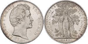 2 Thaler Königreich Bayern (1806 - 1918) Silber Ludwig I. (Bayern)(1786 – 1868)