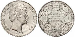 2 Thaler Königreich Bayern (1806 - 1918) Silber Ludwig I. (Bayern)(1786 – 1868)