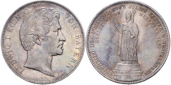 2 Thaler Königreich Bayern (1806 - 1918) Silber Ludwig I. (Bayern)(1786 – 1868)