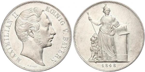 2 Thaler Königreich Bayern (1806 - 1918) Silber Maximilian II. Joseph (Bayern)(1811 - 1864)