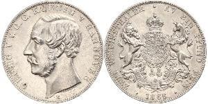 2 Thaler Königreich Hannover (1814 - 1866) Silber Georg V. (Hannover) (1819 - 1878)