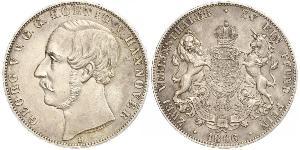 2 Thaler Königreich Hannover (1814 - 1866) Silber Georg V. (Hannover) (1819 - 1878)