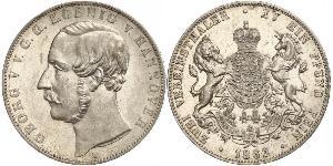 2 Thaler Königreich Hannover (1814 - 1866) Silber Georg V. (Hannover) (1819 - 1878)