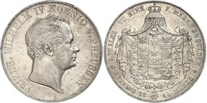 2 Thaler Königreich Preußen (1701-1918) Silber Friedrich Wilhelm IV. (1795 - 1861)