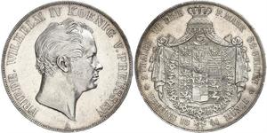 2 Thaler Königreich Preußen (1701-1918) Silber Friedrich Wilhelm IV. (1795 - 1861)