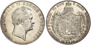 2 Thaler Königreich Preußen (1701-1918) Silber Friedrich Wilhelm IV. (1795 - 1861)