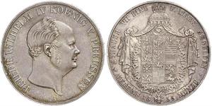 2 Thaler Königreich Preußen (1701-1918) Silber Friedrich Wilhelm IV. (1795 - 1861)