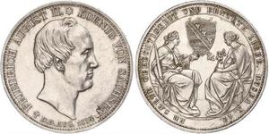 2 Thaler Königreich Sachsen (1806 - 1918) Silber Friedrich August II. (Sachsen)