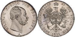2 Thaler Königreich Preußen (1701-1918) Silber Wilhelm I, German Emperor (1797-1888)