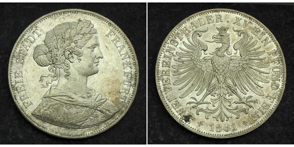 2 Thaler States of Germany Silber 