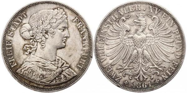 2 Thaler States of Germany Silber 