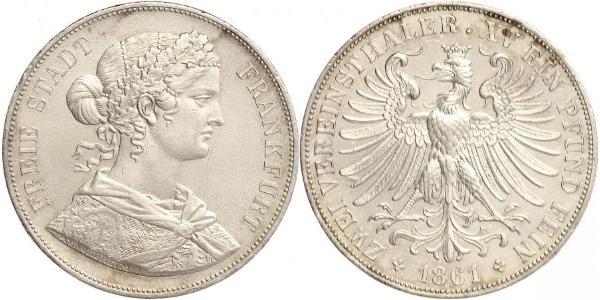 2 Thaler States of Germany Silber 