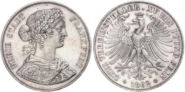 2 Thaler States of Germany Silber 