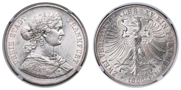 2 Thaler States of Germany Silber 