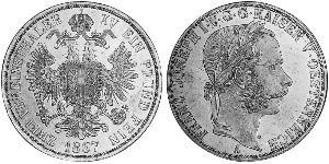 2 Thaler Austrian Empire (1804-1867) Silver Franz Joseph I (1830 - 1916)