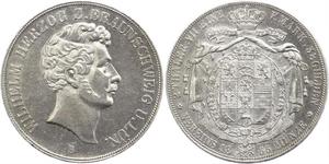 2 Thaler Duchy of Brunswick (1815 - 1918) Silver William, Duke of Brunswick