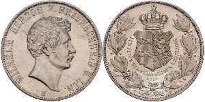 2 Thaler Duchy of Brunswick (1815 - 1918) Silver William, Duke of Brunswick