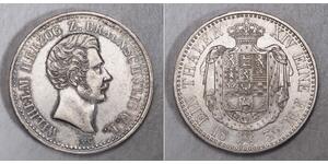 2 Thaler Duchy of Brunswick (1815 - 1918) Silver William, Duke of Brunswick