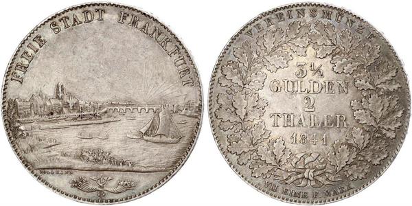 2 Thaler Free City of Frankfurt Silver 