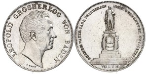 2 Thaler Grand Duchy of Baden (1806-1918) Silver Leopold, Grand Duke of Baden (1790 – 1852)