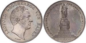2 Thaler Grand Duchy of Baden (1806-1918) Silver Leopold, Grand Duke of Baden (1790 – 1852)