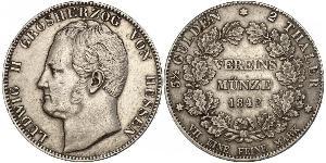 2 Thaler Grand Duchy of Hesse (1806 - 1918) Silver Louis II, Grand Duke of Hesse