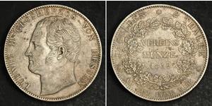 2 Thaler Grand Duchy of Hesse (1806 - 1918) Silver Louis II, Grand Duke of Hesse