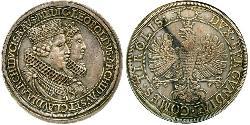 2 Thaler Holy Roman Empire (962-1806) Silver Leopold V, Archduke of Austria (1586 – 1632)