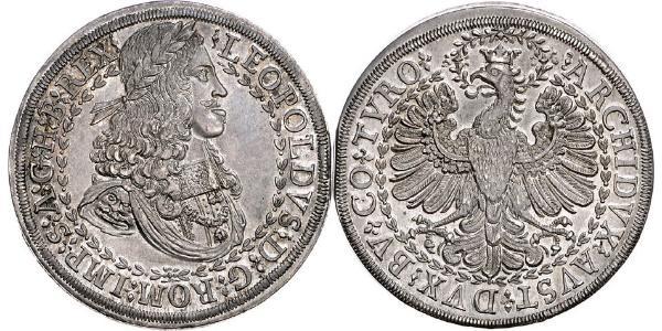 2 Thaler Holy Roman Empire (962-1806) Silver Leopold I, Holy Roman Emperor (1640-1705)
