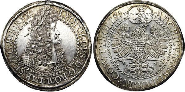 2 Thaler Holy Roman Empire (962-1806) Silver Leopold I, Holy Roman Emperor (1640-1705)