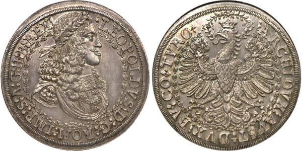 2 Thaler Holy Roman Empire (962-1806) Silver Leopold I, Holy Roman Emperor (1640-1705)