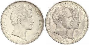 2 Thaler Kingdom of Bavaria (1806 - 1918) Silver Ludwig I of Bavaria (1786 – 1868)