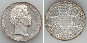 2 Thaler Kingdom of Bavaria (1806 - 1918) Silver Ludwig I of Bavaria (1786 – 1868)