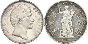 2 Thaler Kingdom of Bavaria (1806 - 1918) Silver Ludwig I of Bavaria (1786 – 1868)