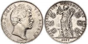 2 Thaler Kingdom of Bavaria (1806 - 1918) Silver Ludwig I of Bavaria (1786 – 1868)