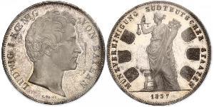 2 Thaler Kingdom of Bavaria (1806 - 1918) Silver Ludwig I of Bavaria (1786 – 1868)