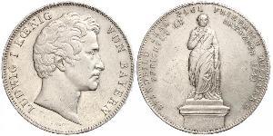 2 Thaler Kingdom of Bavaria (1806 - 1918) Silver Ludwig I of Bavaria (1786 – 1868)