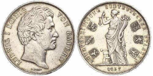 2 Thaler Kingdom of Bavaria (1806 - 1918) Silver Ludwig I of Bavaria (1786 – 1868)