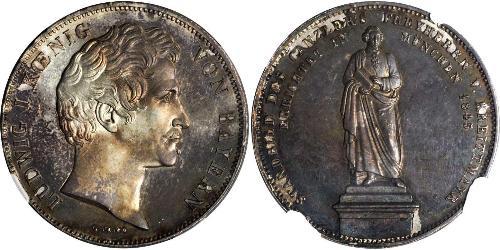 2 Thaler Kingdom of Bavaria (1806 - 1918) Silver Ludwig I of Bavaria (1786 – 1868)