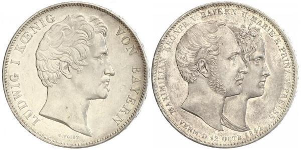 2 Thaler Kingdom of Bavaria (1806 - 1918) Silver Ludwig I of Bavaria (1786 – 1868)