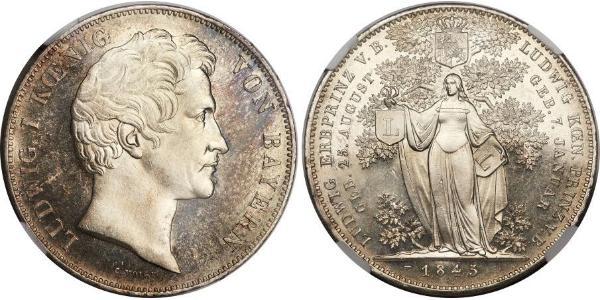 2 Thaler Kingdom of Bavaria (1806 - 1918) Silver Ludwig I of Bavaria (1786 – 1868)