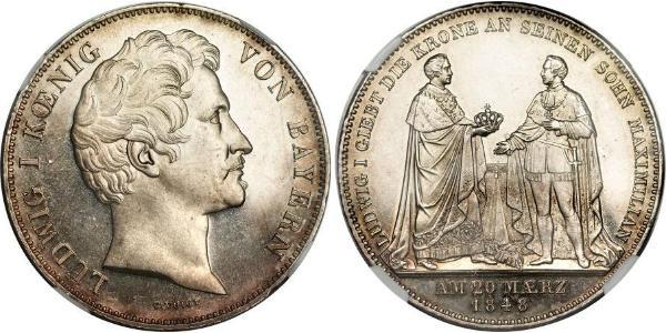 2 Thaler Kingdom of Bavaria (1806 - 1918) Silver Ludwig I of Bavaria (1786 – 1868)