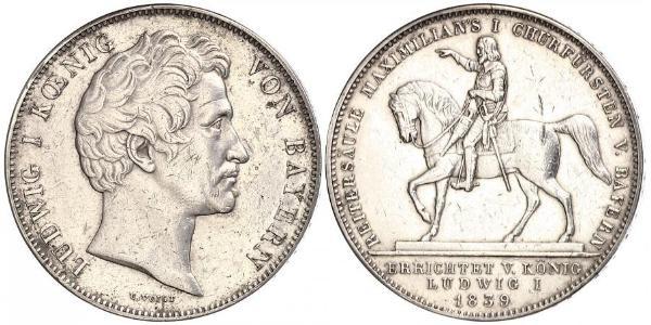 2 Thaler Kingdom of Bavaria (1806 - 1918) Silver Ludwig I of Bavaria (1786 – 1868)