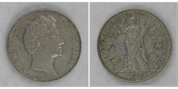 2 Thaler Kingdom of Bavaria (1806 - 1918) Silver Ludwig I of Bavaria (1786 – 1868)