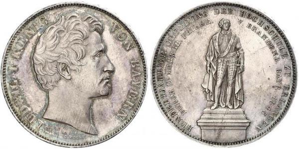 2 Thaler Kingdom of Bavaria (1806 - 1918) Silver Ludwig I of Bavaria (1786 – 1868)