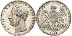 2 Thaler Kingdom of Hanover (1814 - 1866) Silver George V of Hanover (1819 - 1878)