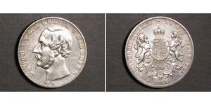 2 Thaler Kingdom of Hanover (1814 - 1866) Silver George V of Hanover (1819 - 1878)