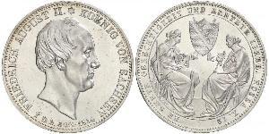 2 Thaler Kingdom of Saxony (1806 - 1918) Silver Frederick Augustus II of Saxony