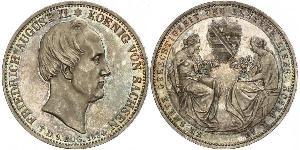 2 Thaler Kingdom of Saxony (1806 - 1918) Silver Frederick Augustus II of Saxony